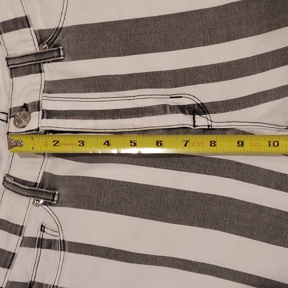 NWOT Women's Hudson Washed 'Barbara High Waisted Skinny Jeans Size 30 Striped - Picture 3 of 9